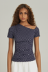 BLUSA ASSIMÉTRICA ESTAMPADA POA CLASSICO