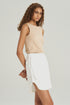 SHORTS BICOLOR LINHO OFF WHITE
