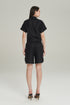 SHORTS BICOLOR LINHO PRETO