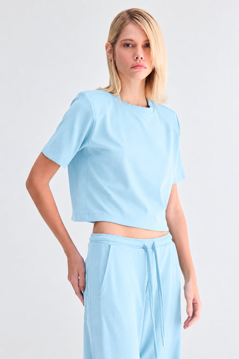 T-SHIRT FAIXA AZUL CLARO