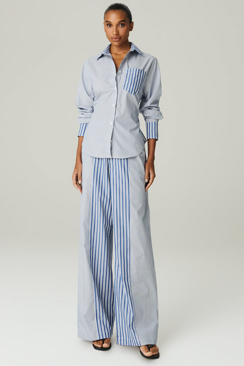 CAMISA AMARRACAO LISTRADA MARINHO