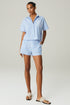 CAMISA MANGA CURTA LISTRADA AZUL