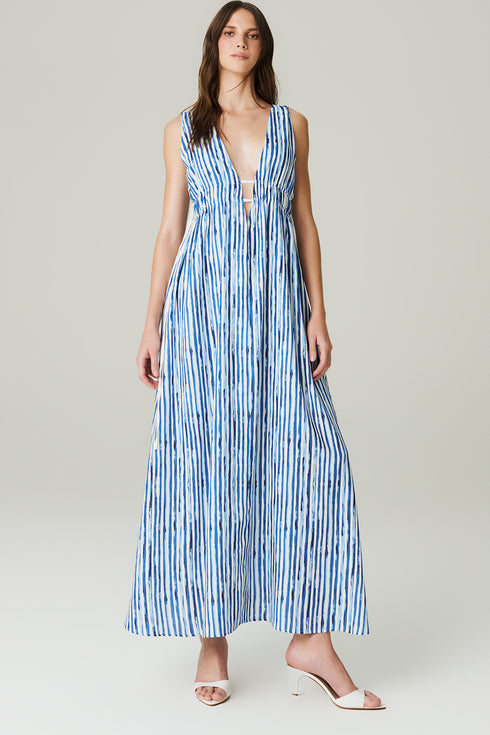 VESTIDO LISTRA AQUARELA