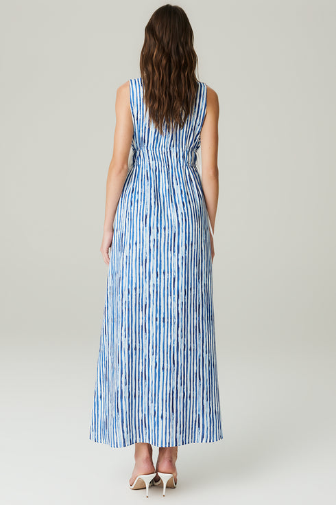 VESTIDO LISTRA AQUARELA