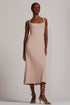 VESTIDO MIDI BEGE
