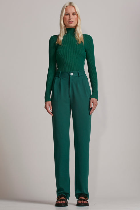 BLUSA TRICÔ GOLA ALTA VERDE