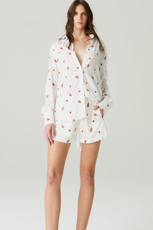 SHORTS LINHO BORDADO BRANCO