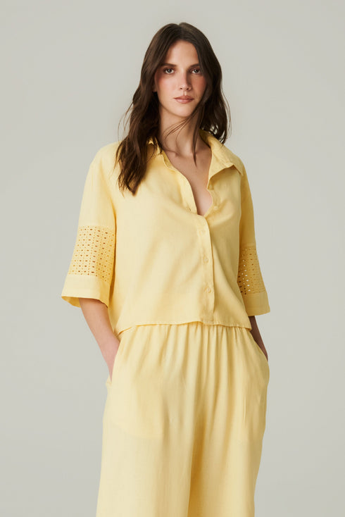 CAMISA LINHO MANTEIGA