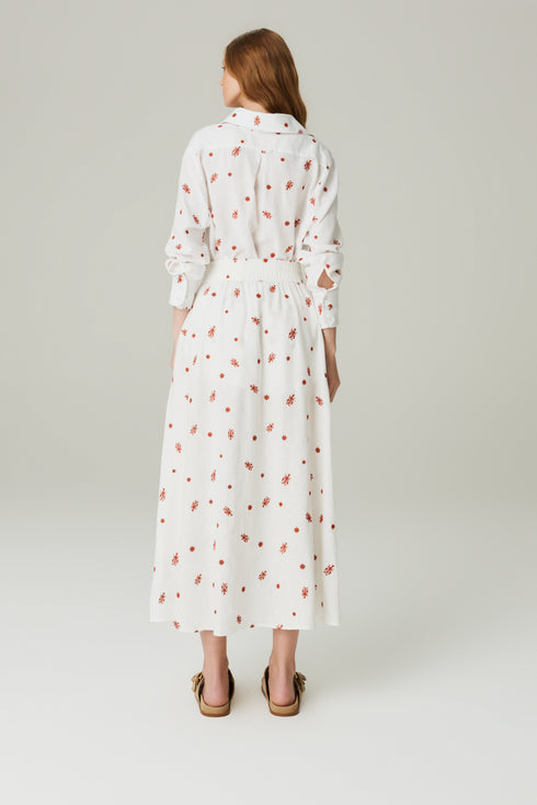 SAIA LINHO BORDADA BRANCA