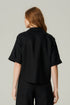 CAMISA LINHO MANGA CURTA PRETO