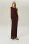 VESTIDO MID TULE MARROM