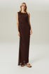 VESTIDO MID TULE MARROM