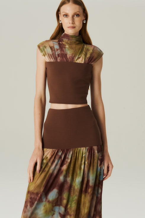 TOP TULE DEGAGE FLOREST