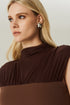 TOP TULE DEGAGE MARROM