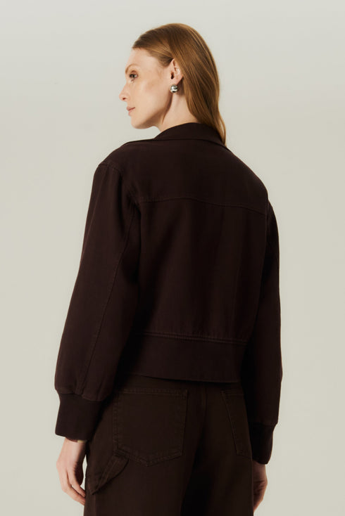JAQUETA BOMBER SARJA MARROM