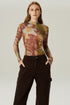 BLUSA TULE MANGA LONGA FLOREST