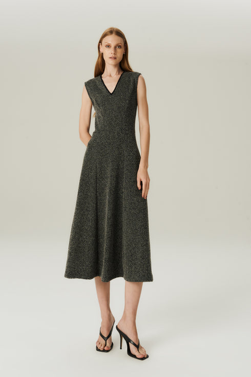 VESTIDO JACQUARD MID PRETO