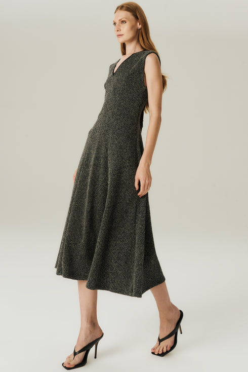 VESTIDO JACQUARD MID PRETO