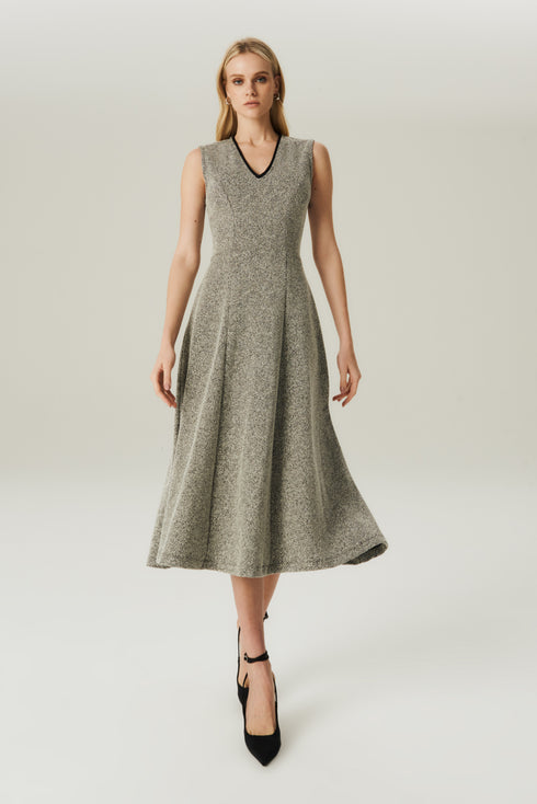 VESTIDO JACQUARD MID MESCLA