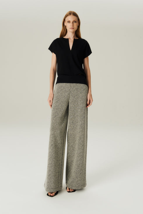 CALÇA JACQUARD RETA MESCLA