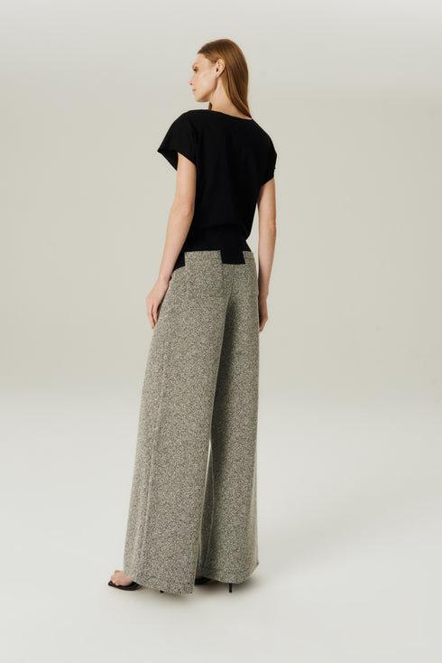 CALÇA JACQUARD RETA MESCLA