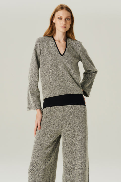 BLUSA JACQUARD MANGA LONGA MESCLA