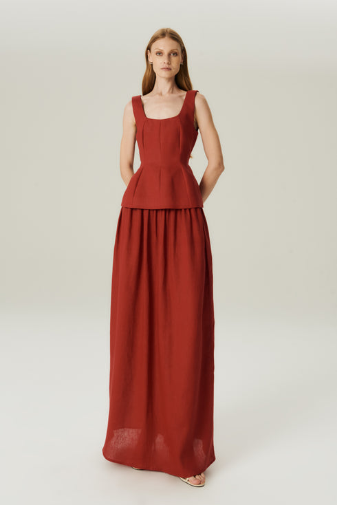 SAIA LINHO FENDA VINHO