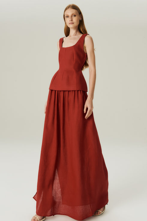 SAIA LINHO FENDA VINHO