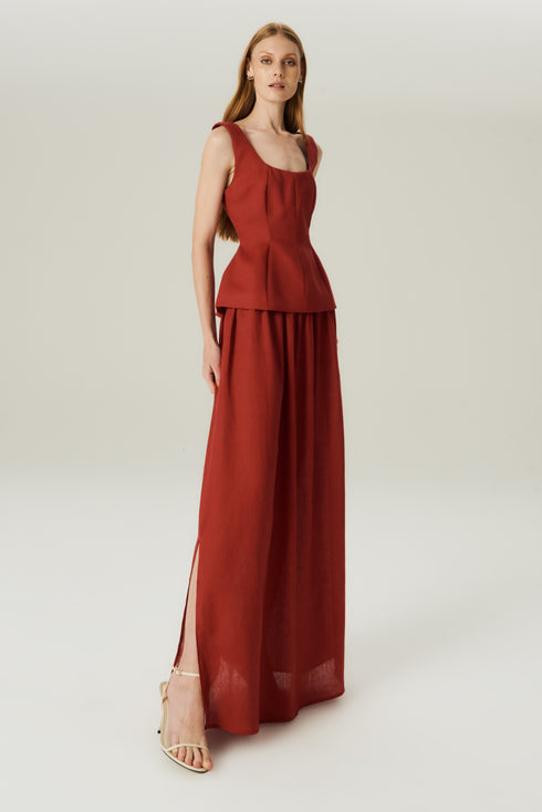 SAIA LINHO FENDA VINHO