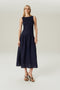 VESTIDO LINHO EVASE MARINHO