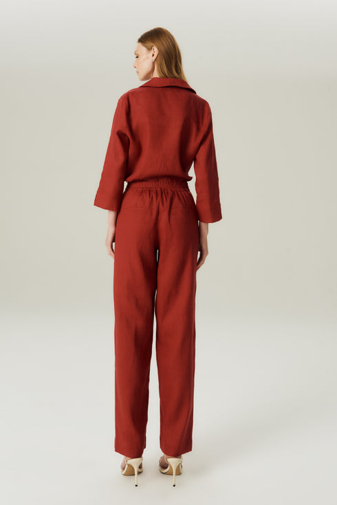 CALCA LINHO CLASSICA VINHO