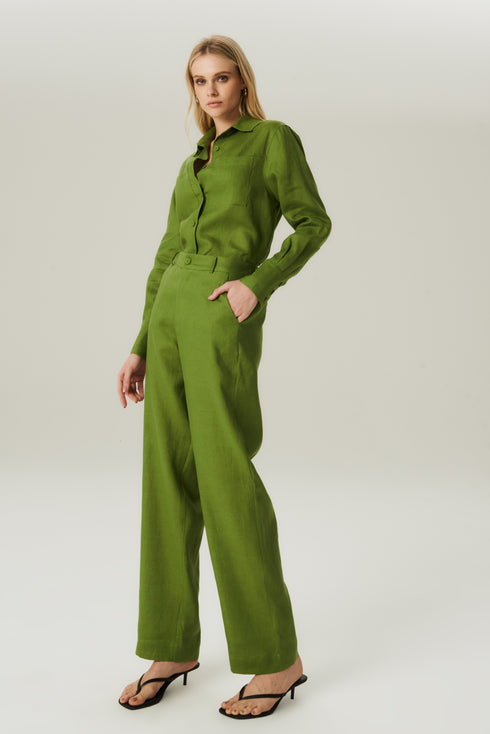 CALCA LINHO CLASSICA OLIVA