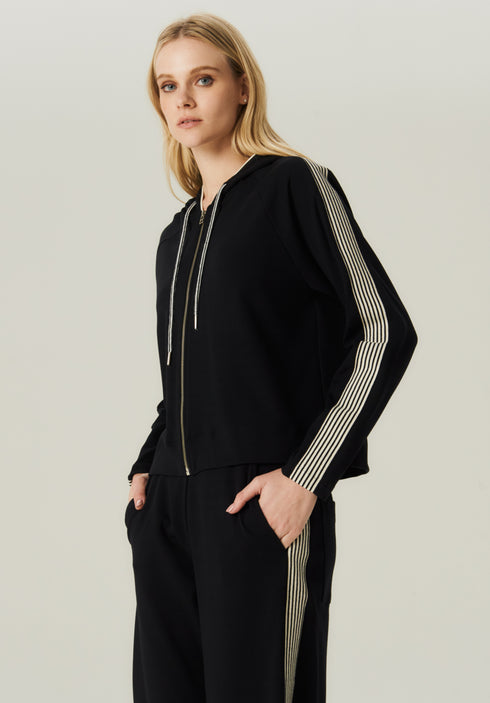 HOODIE LISTRADO PRETO
