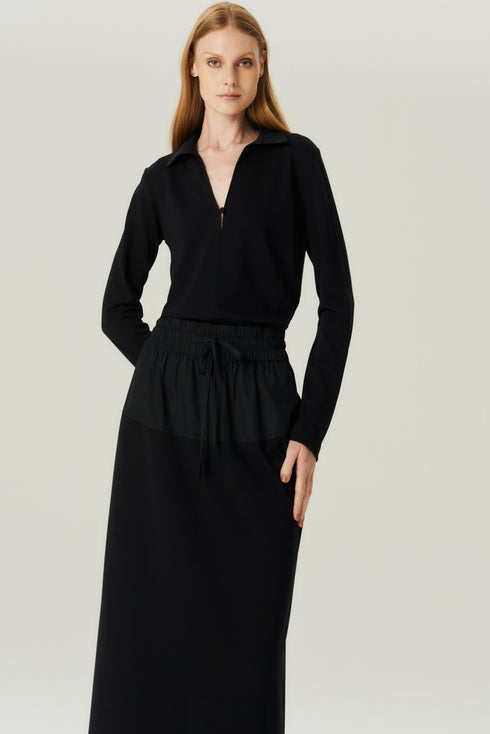 BLUSA POLO TRICOLINE PRETO
