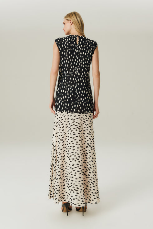 VESTIDO MID GGT PRETO OFF WHITE