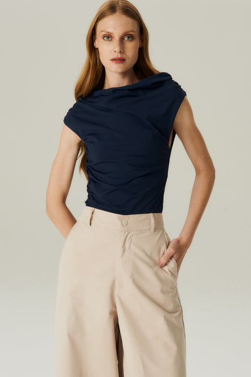 CALÇA COTTON RETA BEGE