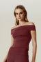 BLUSA FLUIDA OMBRO A OMBRO VINHO