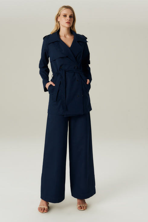 TRENCH COAT COTTON MARINHO