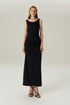 VESTIDO FLUIDO DEGAGÊ PRETO