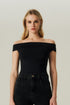 BLUSA FLUIDA OMBRO A OMBRO PRETO