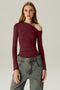 BLUSA FLUIDA MANGA LONGA VINHO