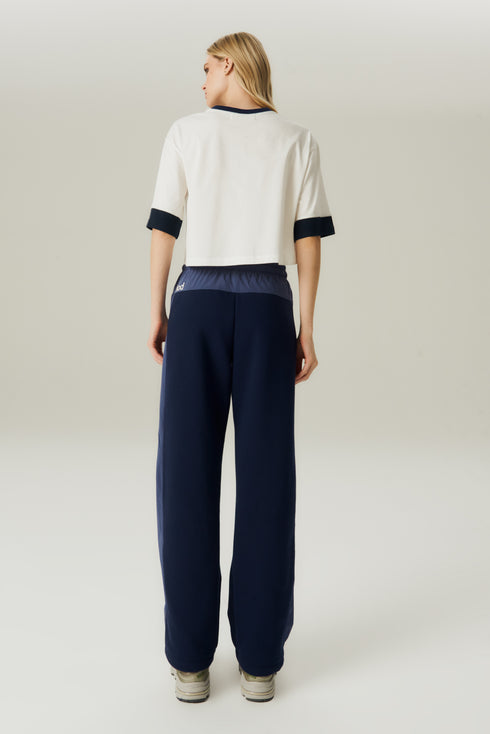 CALÇA JOGGER COM NYLON MARINHO