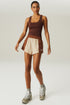 SHORTS SPORT MARROM/BEGE