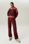 CALÇA JOGGER COM NYLON VINHO