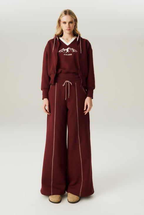 CALÇA PANTA MOLETOM VINHO