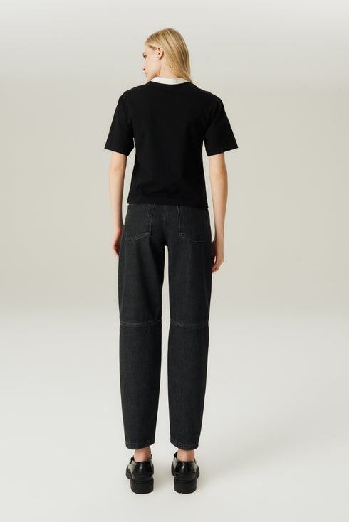 CALÇA JEANS SLOUCHY PRETO