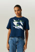 T-SHIRT OVER SKI MARINHO