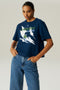 T-SHIRT OVER SKI MARINHO