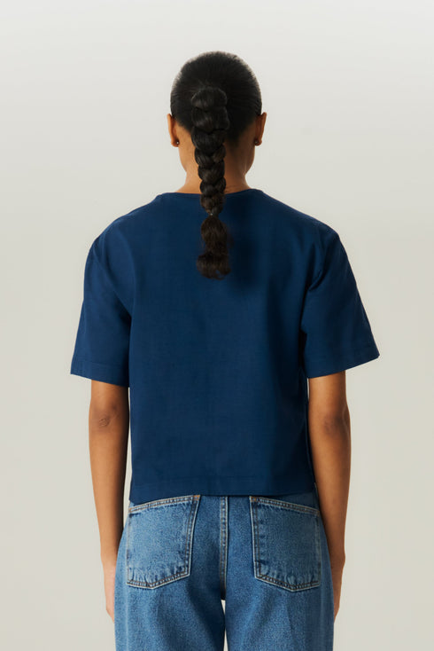 T-SHIRT OVER SKI MARINHO