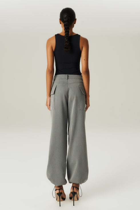 CALÇA CARGO ALFAIATARIA CINZA